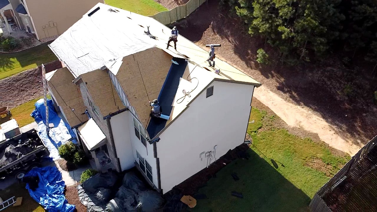 Rhino Synthetic felt - new roof installation. Loganville, GA
