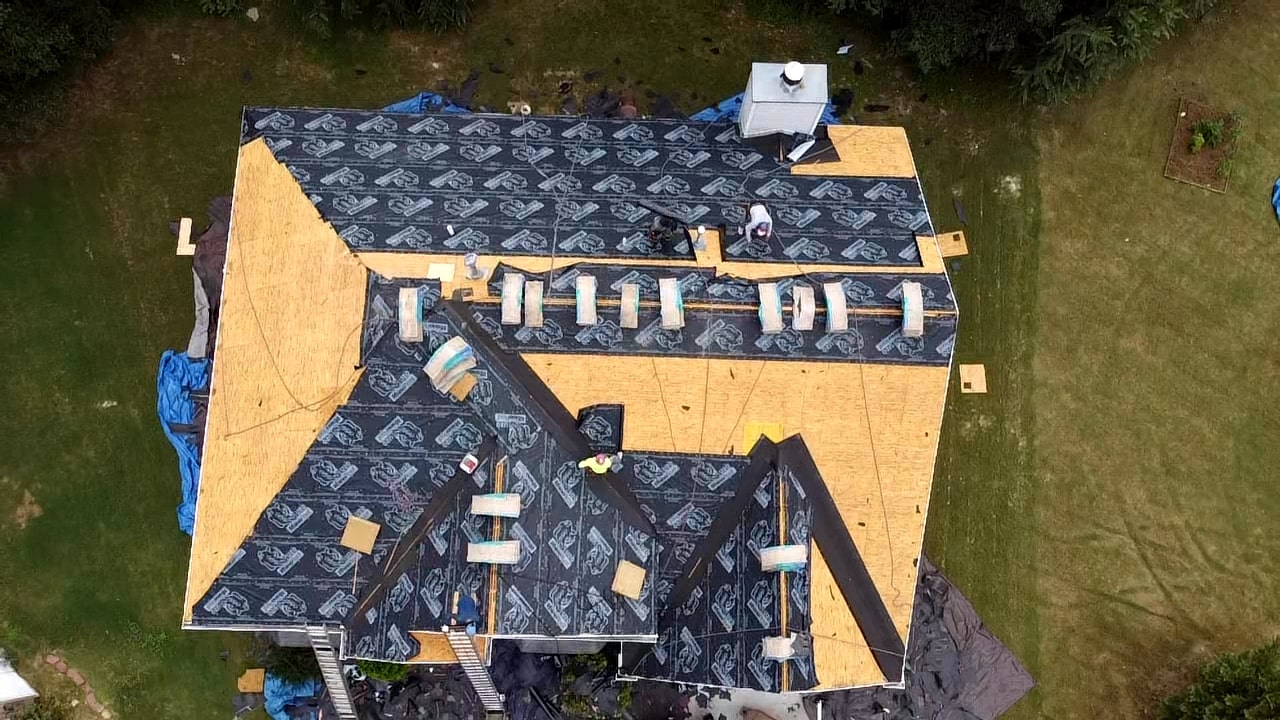 New Roof Installation - Ice & Water Shield. Monroe, GA